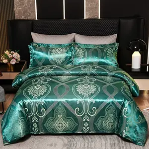 3-Piece Jacquard Bedding Set, Soft Comfortable Smooth Fabric (includes One Fitted Sheet & Two Pillowcases), No Pillows Included, Soft Bedding Sets