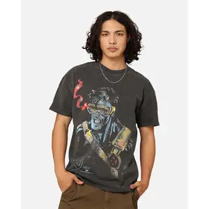Marvel X-Men Cyclops Heavyweight T-Shirt Black Wash
