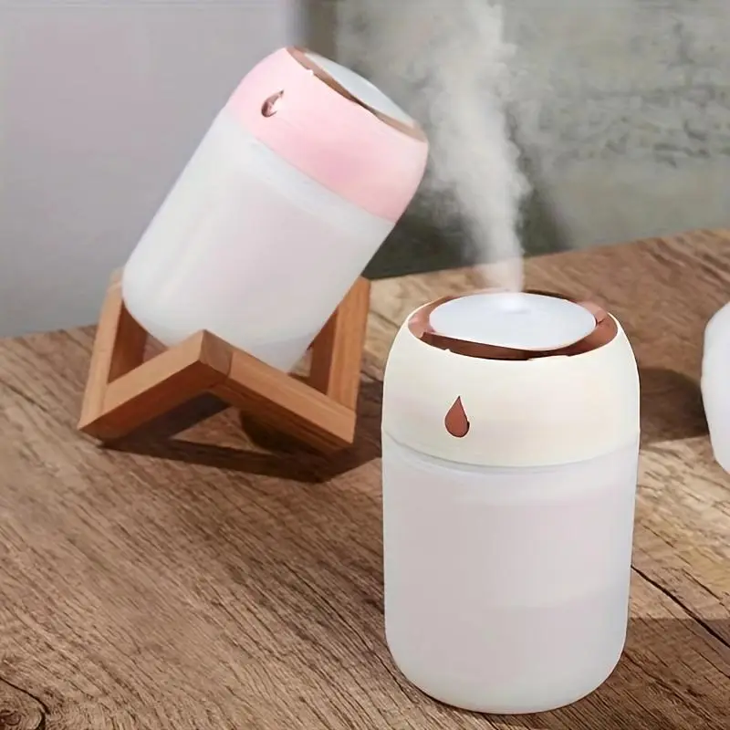 Quiet USB Powered Humidifier and Essential Oil Diffuser with Large Mist and Colorful Ambient Lighting, Perfect for Fresh Air and Cozy Nights