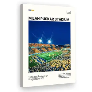 Milan Puskar Stadium Print, West Virginia Mountaineers Stadium Canvas Art, Fan Gifts, Sport Art, Canvas Print Wall Art