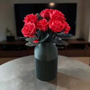 3D Printed Roses, Everlasting Floral Decor, Modern Geometric Bouquet