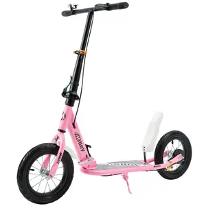 12" Foldable Commuter Scooter for Adults & Teens - Shock-Absorbing, Air-Filled Tires for Smooth Rides