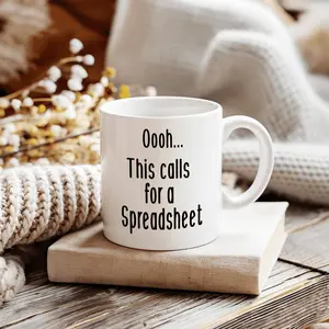 Spreadsheet Mug – Funny Office Coffee Cup for Analysts, Accountants, or Data Nerds – “Oooh… This Calls for a Spreadsheet” Ceramic Mug – Great Gift for Coworkers, Bosses, or Finance Friends – Dishwasher & Microwave Safe Spreadsheet Office Themed Mug mugs