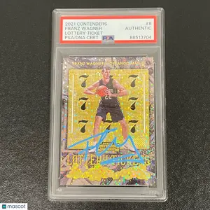 2021-22 Panini Contenders Lottery Ticket #8 Franz Wagner Signed Card AUTO PSA Sl