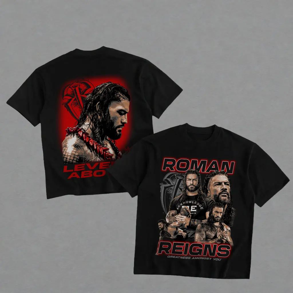 [WWE] Roman Reigns Vintage Collage Graphic T-Shirt , Retro WW,E Graphics Tee, Wrestling Shirt, Gift For Fan , For Men And Women