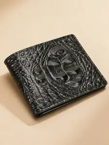 One piece,Men's Short Wallet PU Leather, Portable Multi-Card Holder, Crocodile Pattern, Large Capacity Handmade Purse, Business Minimalist Wallet