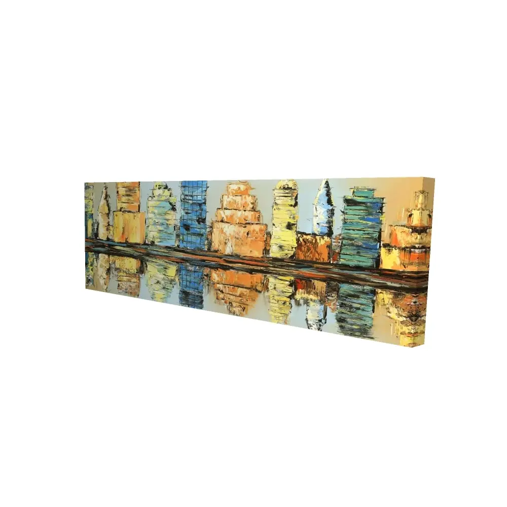 212 MAIN Abstract Graphic Canvas Artwork - 16x48 in Colorful Wall Decor, Home Aesthetic Supplies, Ideal Gift for Posters & Prints Collectors, 16 X 48 In., Decoration