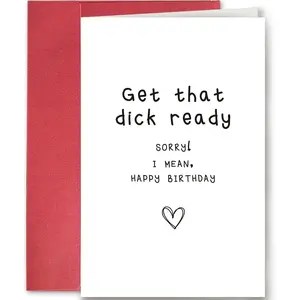 Funny Flirty Birthday Card for Husband, Naughty Birthday Card for Boyfriend, Adult Humor Card from Wife or Girlfriend