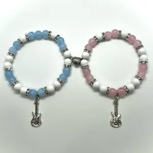 Guitar couples bracelets for bf/gf anniversary birthday