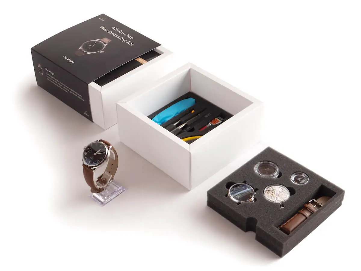 Wright DIY Mechanical Watchmaking Kit with Parts and Tools