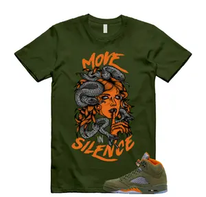 5 Olive Army Solar Orange Black Retro T Shirt Match MIS, 5 Olive Outfit, Graphic Tees, Womenswear Top T-Shirt