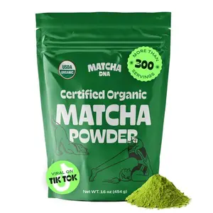 MATCHA DNA Certified Organic Matcha Green Tea Powder (16 oz BAG)