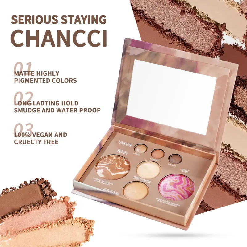 7-Color All-in-1 Makeup Palette, Easy-to-Use Full Face Kit for Evening Looks