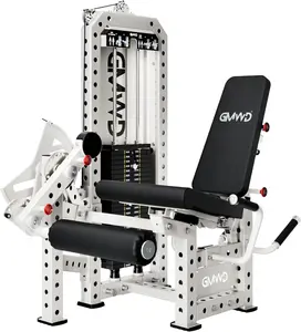 GMWD Leg Extension and Curl Machine with 255LB Weight Stack, Adjustable Seated Leg Extension and Lying Leg Curl Machine with 1:1 Ratio, Leg Workout Equipment with Band Pegs