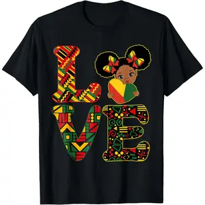 Love Black History Month Strong African T-Shirt