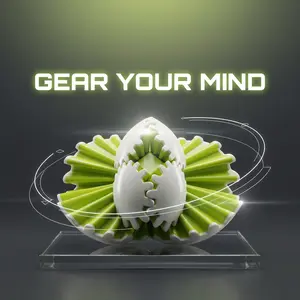 Steampunk Whirling Wonder Fidget Gear Ball - High-Quality Smooth Plastic Stress Relief Toy, Gadgets Steampunk Gear Sphere，Easter Gift for 6+ Kids Adults, Compact Lightweight Finger Toy for Office Home Contactless Magic  Wand Stress-relieving Popping