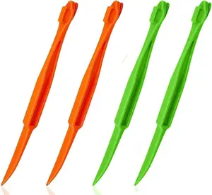 Orange Peeler Tools Citrus Peel Cutter Easy Fruit Vegetable Slicer Cutter Lemon Peeler Opener Remover Fruit Tool Kitchen Utensils Gadgets Food Peeler Slicers (Orange + Green) Blade Lime Peeling Smooth