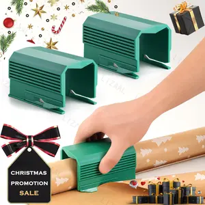 2-Pack Double-Sided Christmas Wrapping Paper Cutter.  Paper Cutting tools. Safe and Easy. Suitable for Both Left and Right Hands.Double-sided Blade. Decorating Portable