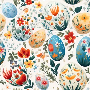 Easter Eggs Pattern 13 Quilting Cotton Fabric
