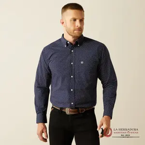 ARIAT CARMINE LONG SLEEVE SHIRT NAVY CLASSIC FIT - 10054672