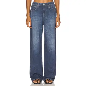 Rag & Bone rb Miramar Terry Wide Leg Jeans in Petra