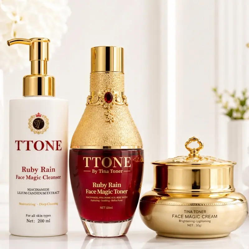 TTONE. SET Face  magic cream , cleaner & Toner set 3