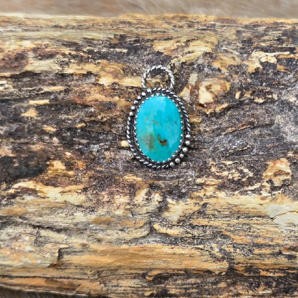 Sterling Silver Arizona Turquoise Charm