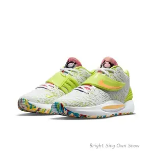 Durant 14 EP 'Cyber' Mid-top Basketball Shoes Unisex White Green Asia Version
