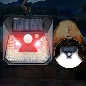 Outdoor Solar Animal Repeller - Nighttime Coyote Deterrent with Motion Sensing Wall Sconce - Waterproof Repellent Lights - 3 Light Modes Predator Lights for Chicken Coops Farms Yards Gardens