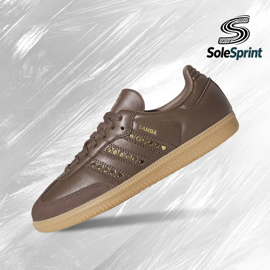 Adidas Originals Samba OG Black Dark Brown Gum (Women's)– Women's Lifestyle Sneakers – shoes for woman -Vintagen -Spring & Summer-Inspired Running Shoes, Shock-Absorbing Comfort, Gym to Streetwear Casual Wear—back to school—KJ3475