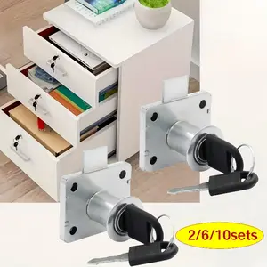 2/6/10sets of advanced drawer locks furniture locks home security safety lock modern locks sturdy structures adjustable office desk locks