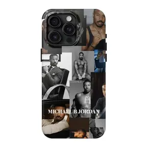Michael B. Jordan Poster Edition Phone Case Compatible for iPhone 17 16 15 14 13 12 11 and Samsung S25 Ultra S24 FE S23 A55 A34 A14 Premium Glossy Case With Bold MJ Design for Fans and Collectors X19 G9N