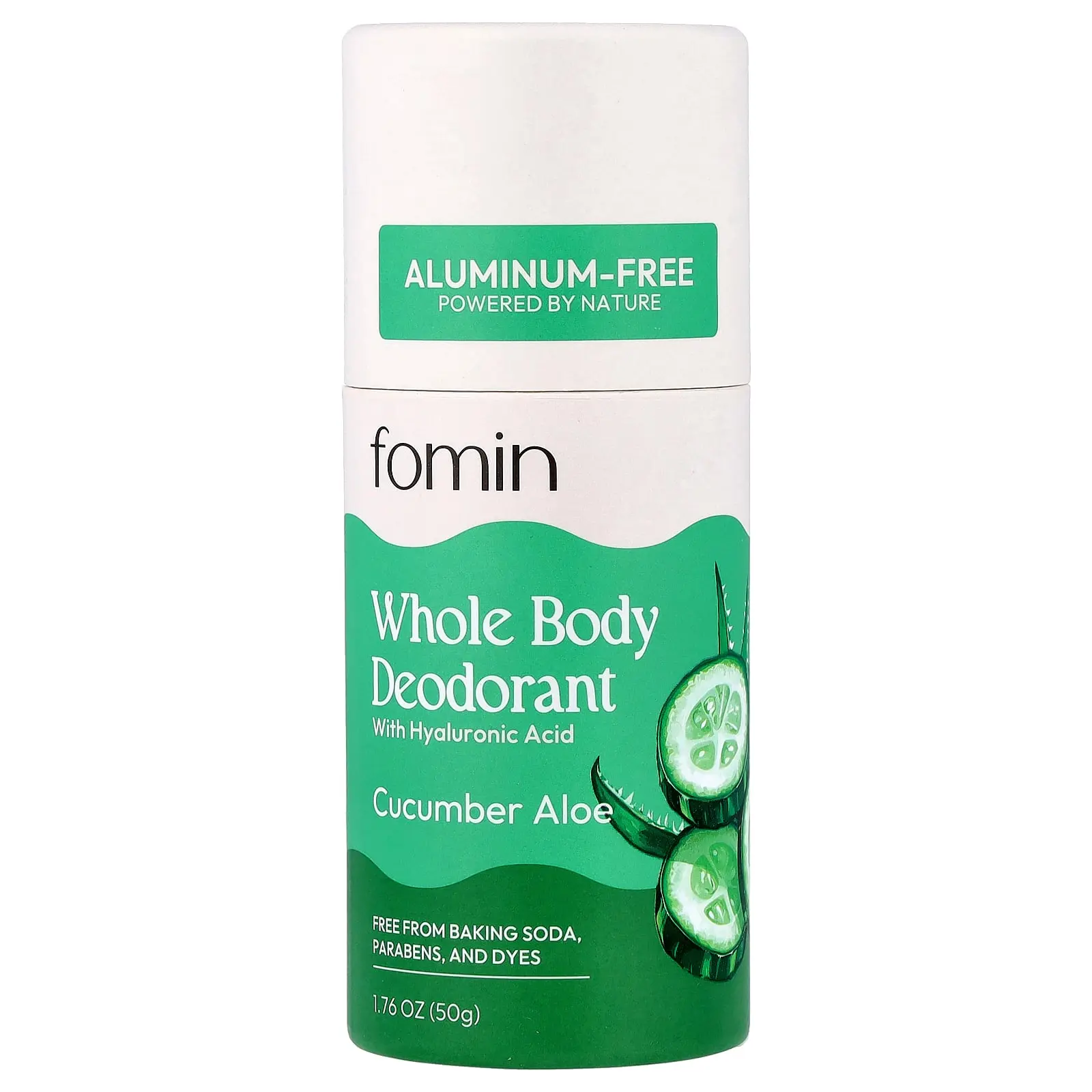 fomin Whole Body Deodorant, Aluminum Free, Cucumber Aloe, 1.76 oz (50 g ...