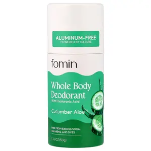 fomin Whole Body Deodorant, Aluminum Free, Cucumber Aloe, 1.76 oz (50 g)