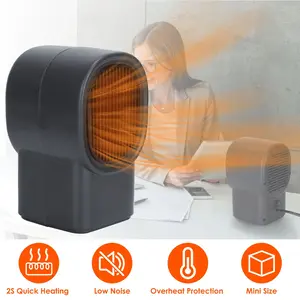 Mini 500W Plug-In Space Heater – 2-Second Fast Heat | Quiet Wall-Outlet Warmer for Bedrooms, Offices & Dorms (Energy Saver)