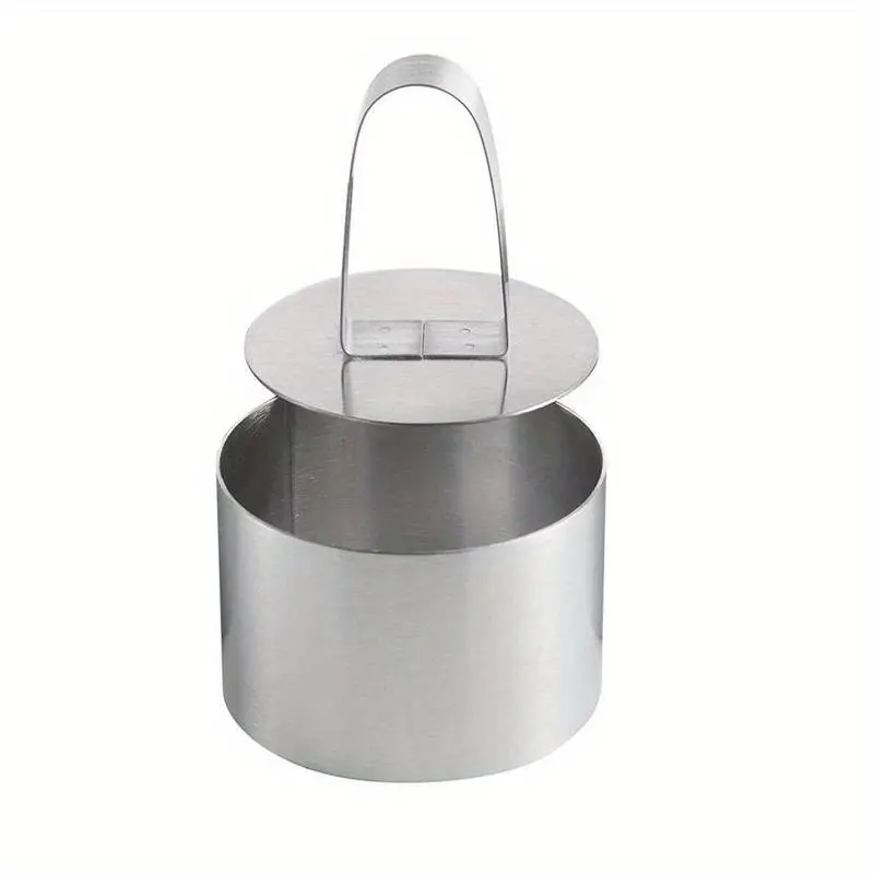 1pc, Stainless Steel Mousse Ring Cake Mould Cheesecake Pudding Mould Biscuit Mould Baking Tools, simple and easy to operate