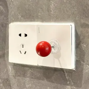 1pc Modern Minimalist Rocker Switch Sticker- Red&Black Plastic Peel & Stick Wall Decor, Easy Install for Light Switches, Toilets