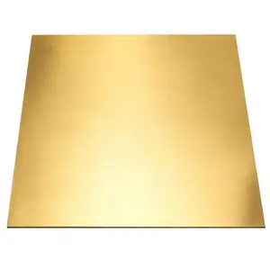 1 Pcs C280 Brass Sheet, 12" x 12", 18 Gauge(0.04"/1.02mm) Thickness, No Scratches, Protective Film on Both Sides