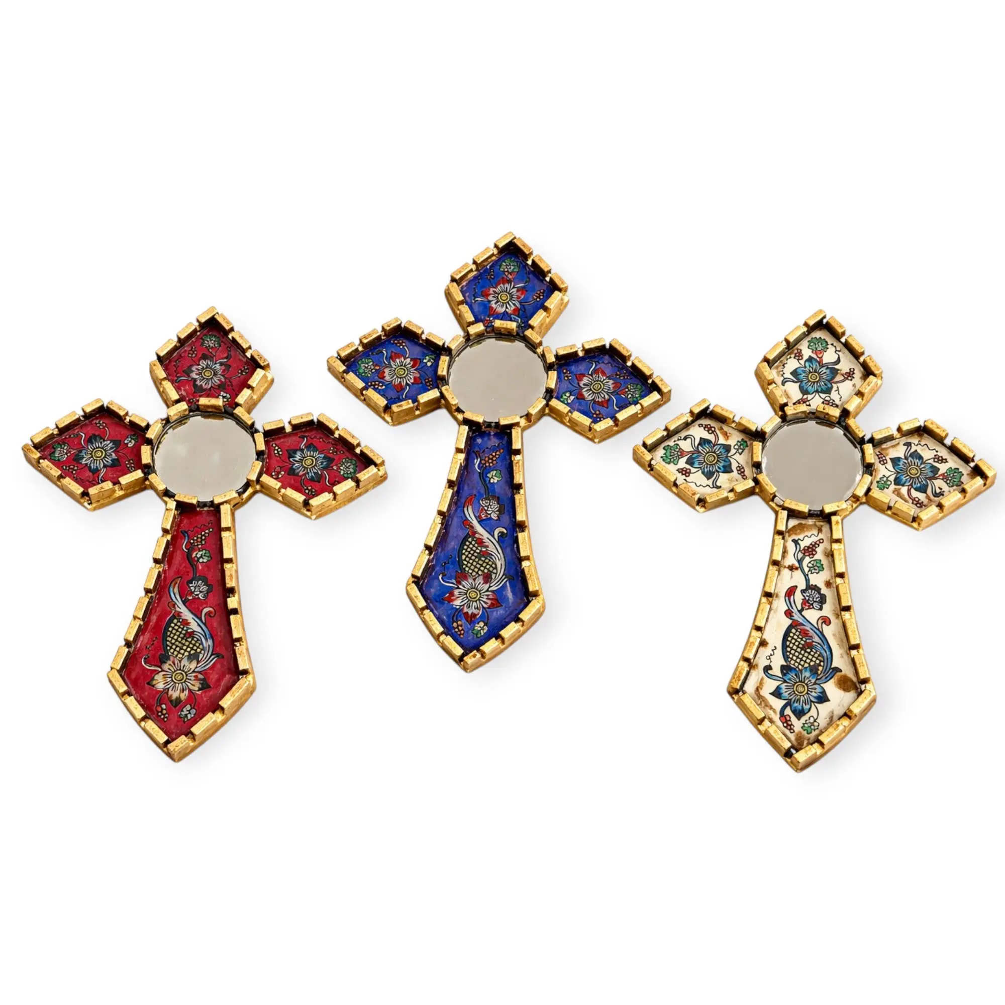 Handmade Peruvian Cross Mirror, Home Wall Decor