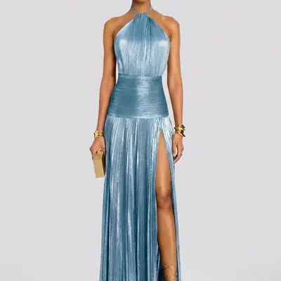 bebe rexha blue dress Bebe Rexha in blue