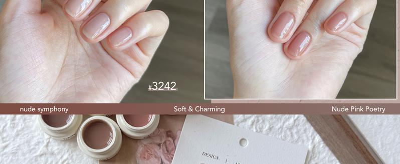 GAOY Nude Symphony Natural Jelly Gel Nail Polish Set, 6 Colors Sheer Pink UV Gel Polish, for Salon Manicure & Nail Art DIY at Home