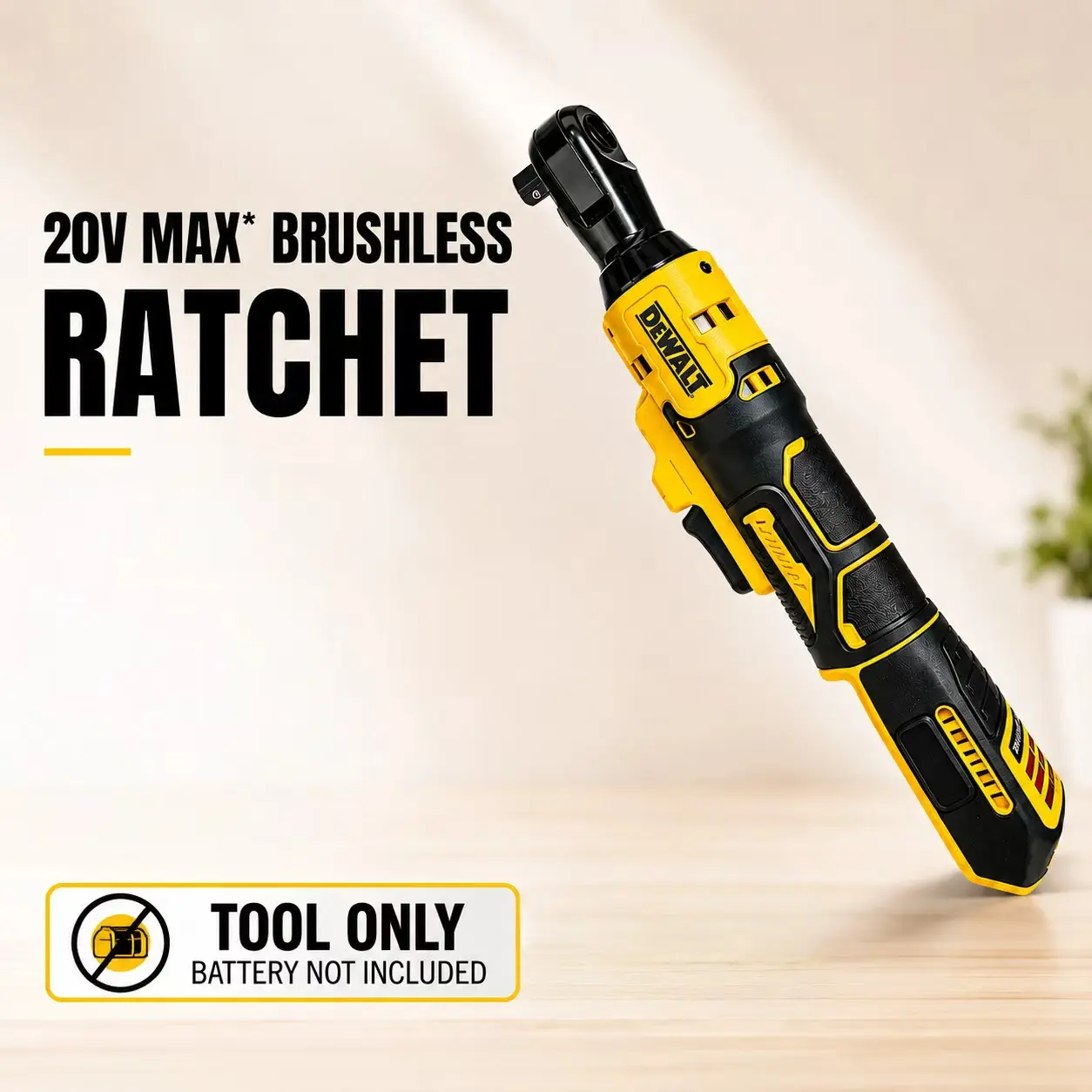 DEWALT DCF512 Brushless Battery-Powered Right AngleRatchet Wrench, Variable Speed, Built-In LED Light