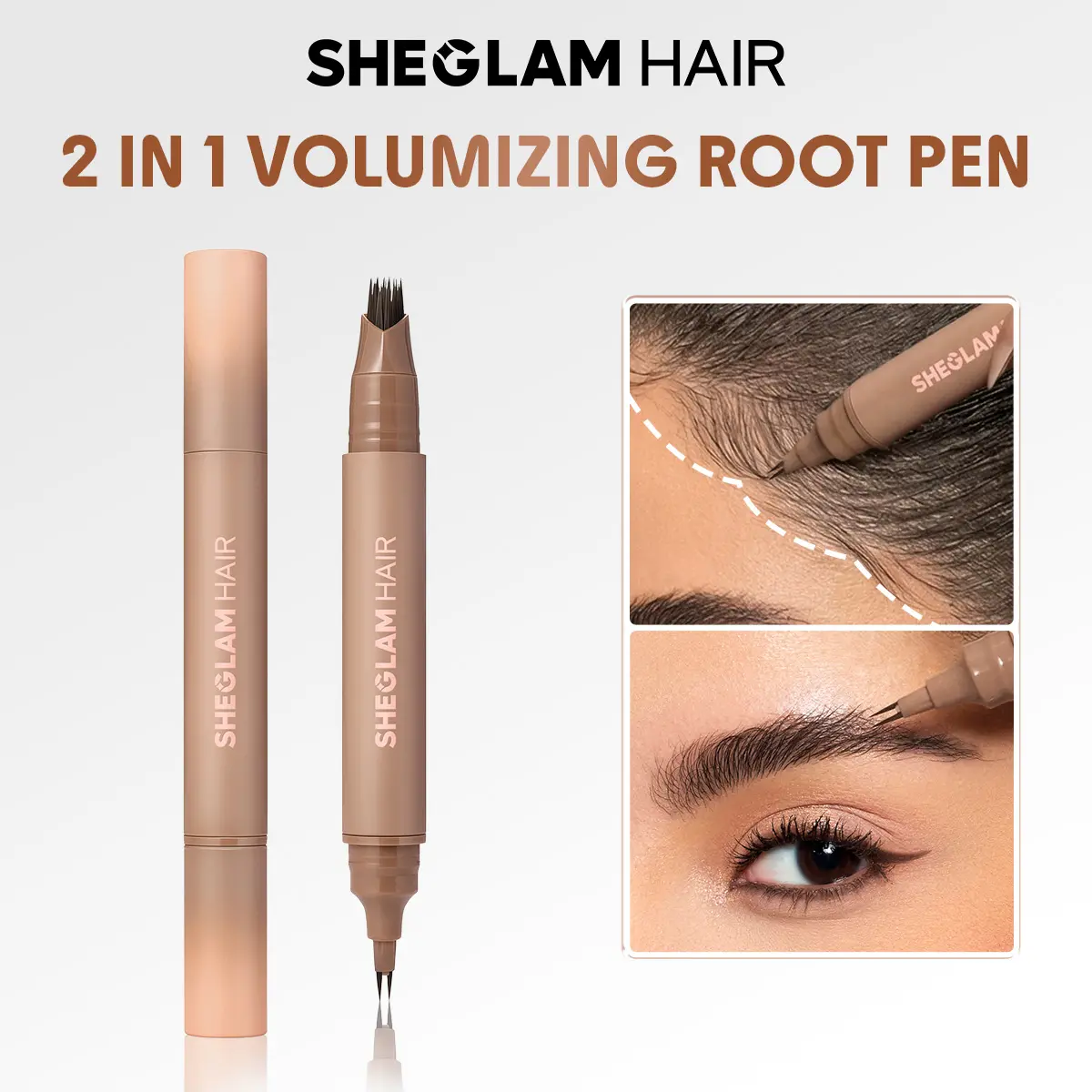SHEGLAM HAIR 2 IN 1 Volume Boost Multi-Use Hairline Pen | Hairline Roots Pen | 0.1mm Fine Line | Waterproof & Long-Lasting | Natural Look | Eyeliner Hairline Filler Brow Bottom Lashes Liner#leave in conditioner #based hair #products #girly essentials