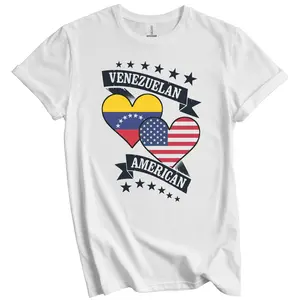 Venezuelan American Heart Flags Venezuela America T-Shirt