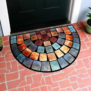 Chic Art Design Non-Slip Door Rugs - Thick, Soft Polyester Carpet for Home Decor, Ideal for Porches & Living Rooms,Color Stain Resistant Rug Boho Area Rug