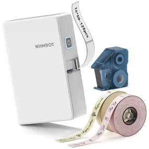 NIIMBOT N1 Ribbon & Tape Printer, Portable Label Maker Machine with Tape, Bluetooth Thermal Transfer Label Printer with Multiple Templates for Gift Wrapping, Wedding, Craft Work, Home Organization
