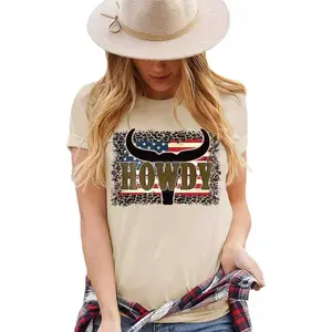 Top Western Denim Competitive Denim T-shirt Summer S-3XL Cotton Fabric