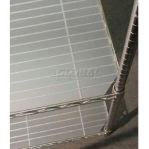 Chadko SM1842CL Polypropylene Shelf Liner - Economical Rack Accessory with Diagonal Cut Corners, Translucent, Fits Round & Square Post Shelving, Keeps Smaller Items From Falling, 42x18 in