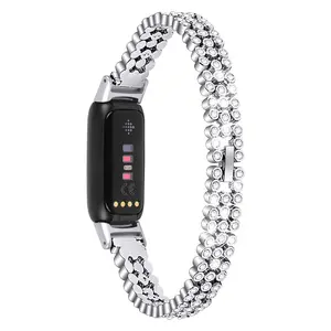 Fitbit Luxe Bling Metal Replacement Band — Silver