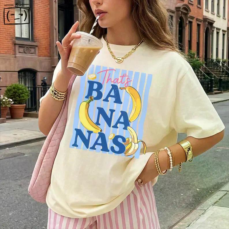 Comfort Colors Funny Banana Shirt, Retro Fruit Graphic Tee, Cute Summer Aesthetic T-Shirt, Trendy Pun Unisex Casual Top